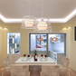 Lampadario a Sospensione E27 Moderno, Lampada a Soffitto Design Industriale in Metallo per Cucina Isola Tavolo da Pranzo, Stile Minimal con Paralume a Spirale, No Lampadina A08
