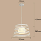 Lampadario moderno a sospensione a fasce intrecciate, in ferro- Attacco 1xE27, Potenza max 1x60 W, dim. 33x22 cm, lunghezza filo 100 cm A08