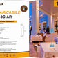 Lampada da Tavolo Ricaricabile LED  – Senza Fili, 3 Temperature di Colore, Dimmerabile Touch, USB, Moderna per Ristorante, Camera, Comodino D27-3C