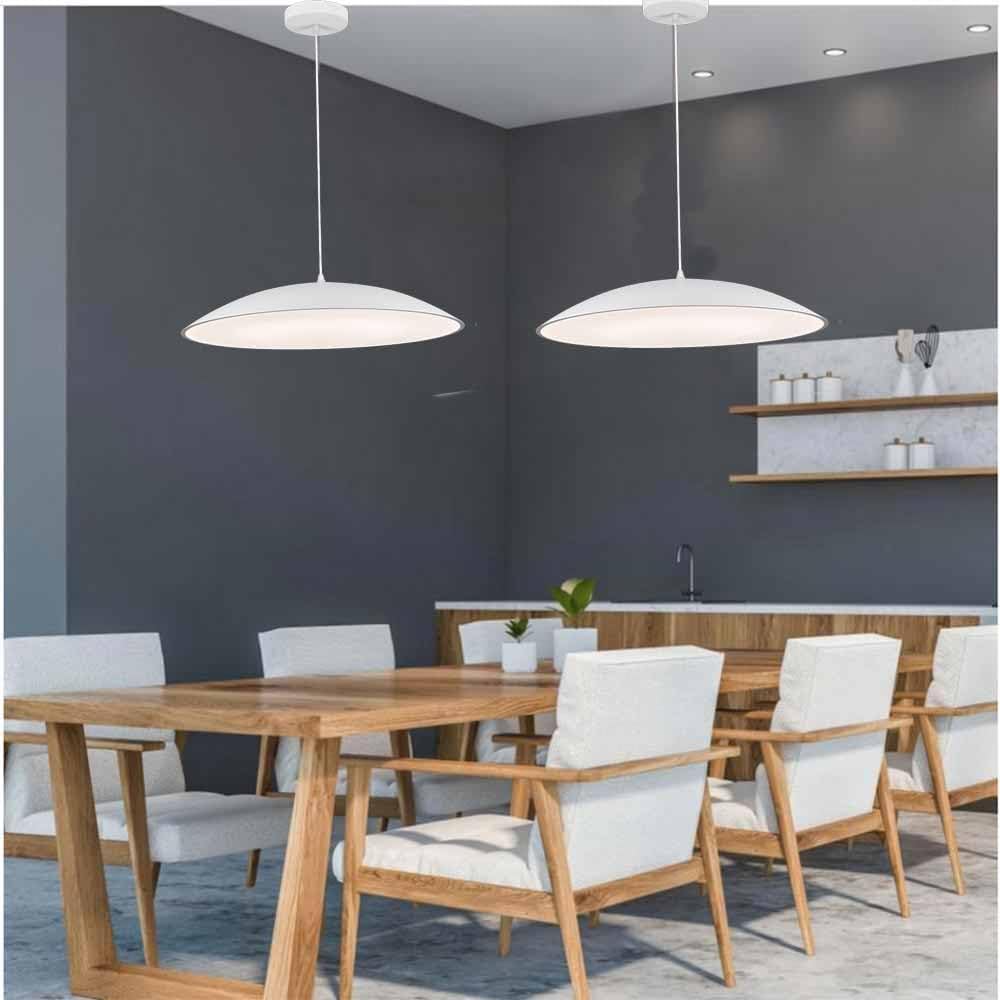 TEKHOME Lampadario a led a sospensione 46 watt 3 colorazione di luce dimmerabile con telecomando lampada da cucina soggiorno B81
