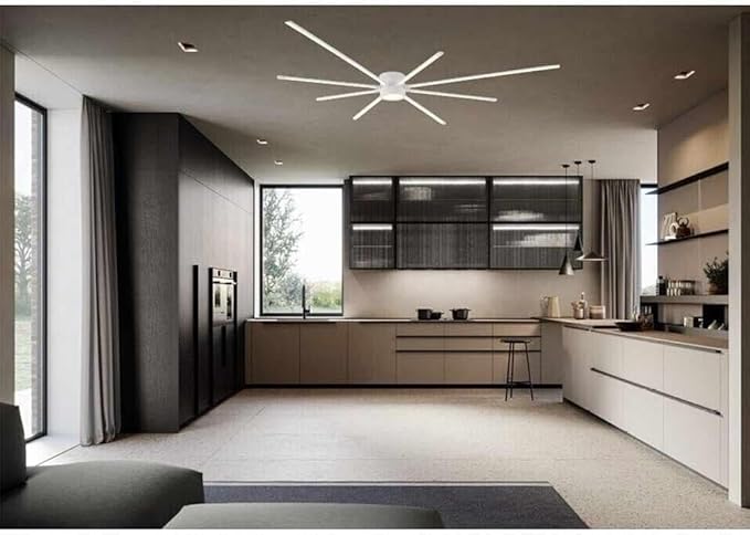 TEKHOME Lampadario da soffitto a led 43 watt plafoniera lampada moderna Bianco/Nero luce 3000K/4000K/6500K PN-27
