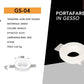 Portafaretto in Gesso da Incasso GU10, Faretto da Soffitto Verniciabile, Bianco, IP20, Max 35W – Design Minimal per Cartongesso GS-04