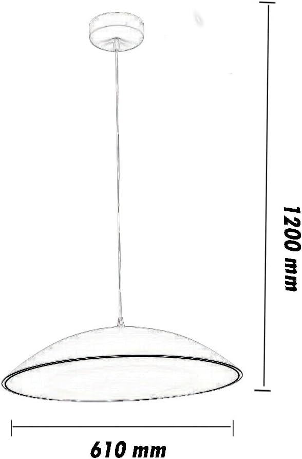 TEKHOME Lampadario a led a sospensione 46 watt 3 colorazione di luce dimmerabile con telecomando lampada da cucina soggiorno B81