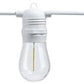 Catena Luminosa E27 Esterno IP54 con Portalampada, Collegabile, per Giardino Terrazzo Festa – Varianti 10 e 15 Luci Nero/Bianco P01-S01