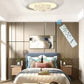 Lampadario LED con Cristalli Dimmerabile con Telecomando 3000K-4000K-6500K, Plafoniera Moderna per Camera da Letto Soggiorno – 3 Misure Disponibili (S/M/G) C30