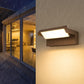 Applique LED da Esterno 21W IP65 CCT-Switch 3000K-4000K-6500K, Lampada da Parete Moderna in Alluminio e Vetro, Impermeabile per Facciata, Giardino e Balcone 472
