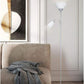 Lampada da Terra con Doppia Luce, Attacco E27 x2, Piantana Moderna in Metallo, Interruttore a Pedale, per Salotto Camera Studio D23