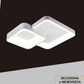 TEKHOME Plafoniera da soffitto a led 58 watt due quadrati lampadario cct tre colorazioni da 3000k a 6500k ideale per soggiorno, camera da letto, cucina e studio C59 (