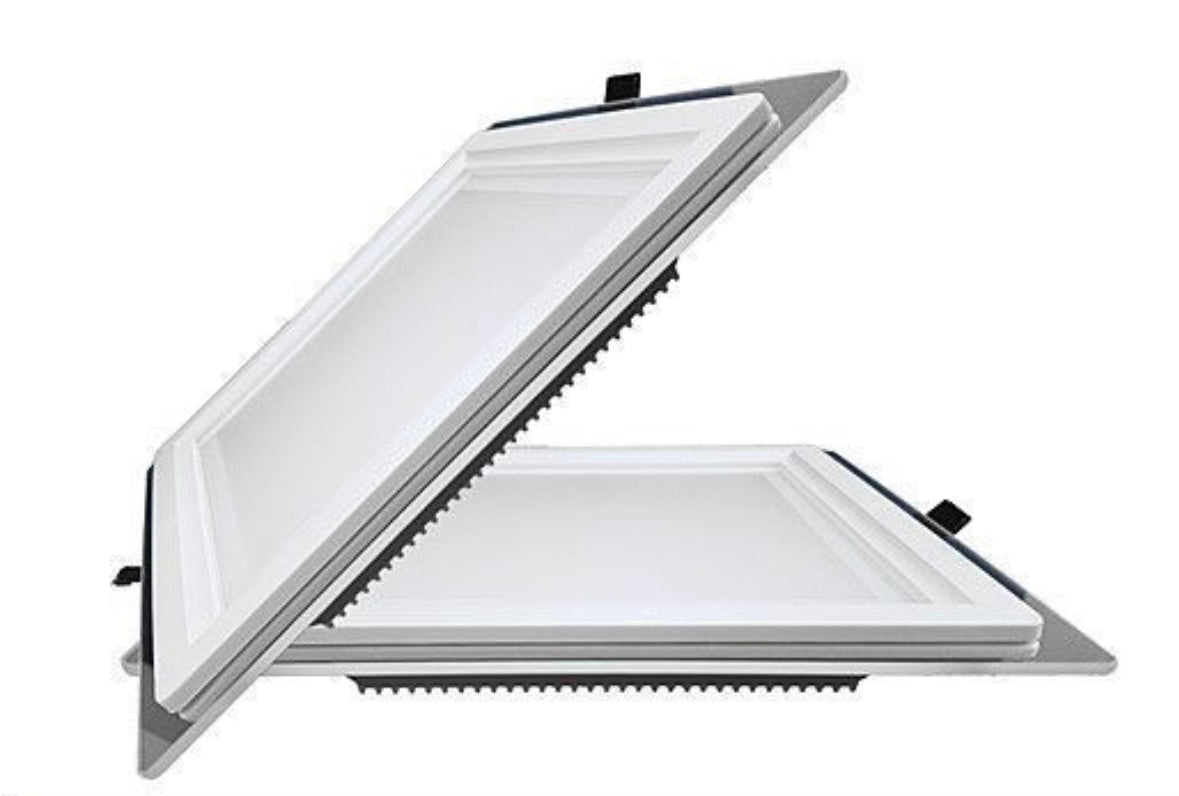 Pannello LED da Incasso Quadrato 9W 900LM 3000K Luce Calda, Faretto LED da Soffitto 120x120mm, Foro 94x94mm, Pannello da Incasso per Cartongesso, 1 Pezzo, P94E-QC
