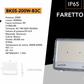 Faretto LED da Esterno BK05 CCT IP65 – 30W 50W 100W 150W 200W, Faro LED Impermeabile 3000K/4000K/6500K, Luce Bianca, Illuminazione Esterni Giardino Cortile Facciata BK05