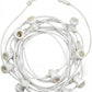 Catena Luminosa E27 Esterno IP54 con Portalampada, Collegabile, per Giardino Terrazzo Festa – Varianti 10 e 15 Luci Nero/Bianco P01-S01