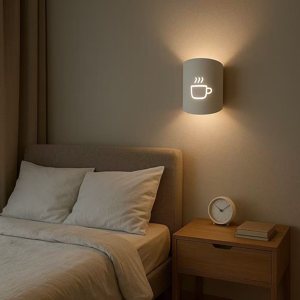 TEKHOME Applique da muro design caffè G9, lampada da parete moderna in metallo e ceramica, 1XG9, colore nero o bianco, per soggiorno cucina bar AQ45