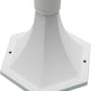 Lampione da Giardino da Esterno IP44, Attacco E27, Palo da 86cm in Alluminio, Bianco/Grigio Scuro 819PB-B860