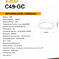 TEKHOME Plafoniera a led da interno moderna a soffitto forma tonda lampada adatta per camera da letto salone soggiorno solotto cucina locali commerciali 46W C49