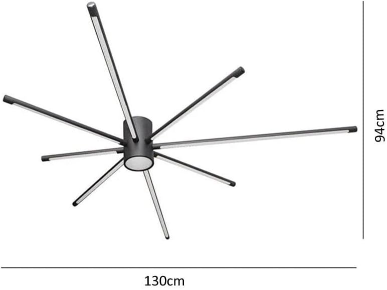 TEKHOME Lampadario da soffitto a led 43 watt plafoniera lampada moderna Bianco/Nero luce 3000K/4000K/6500K PN-27