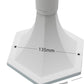 Lampione da Giardino da Esterno IP44, Attacco E27, Palo da 86cm in Alluminio, Bianco/Grigio Scuro 819PB-B860