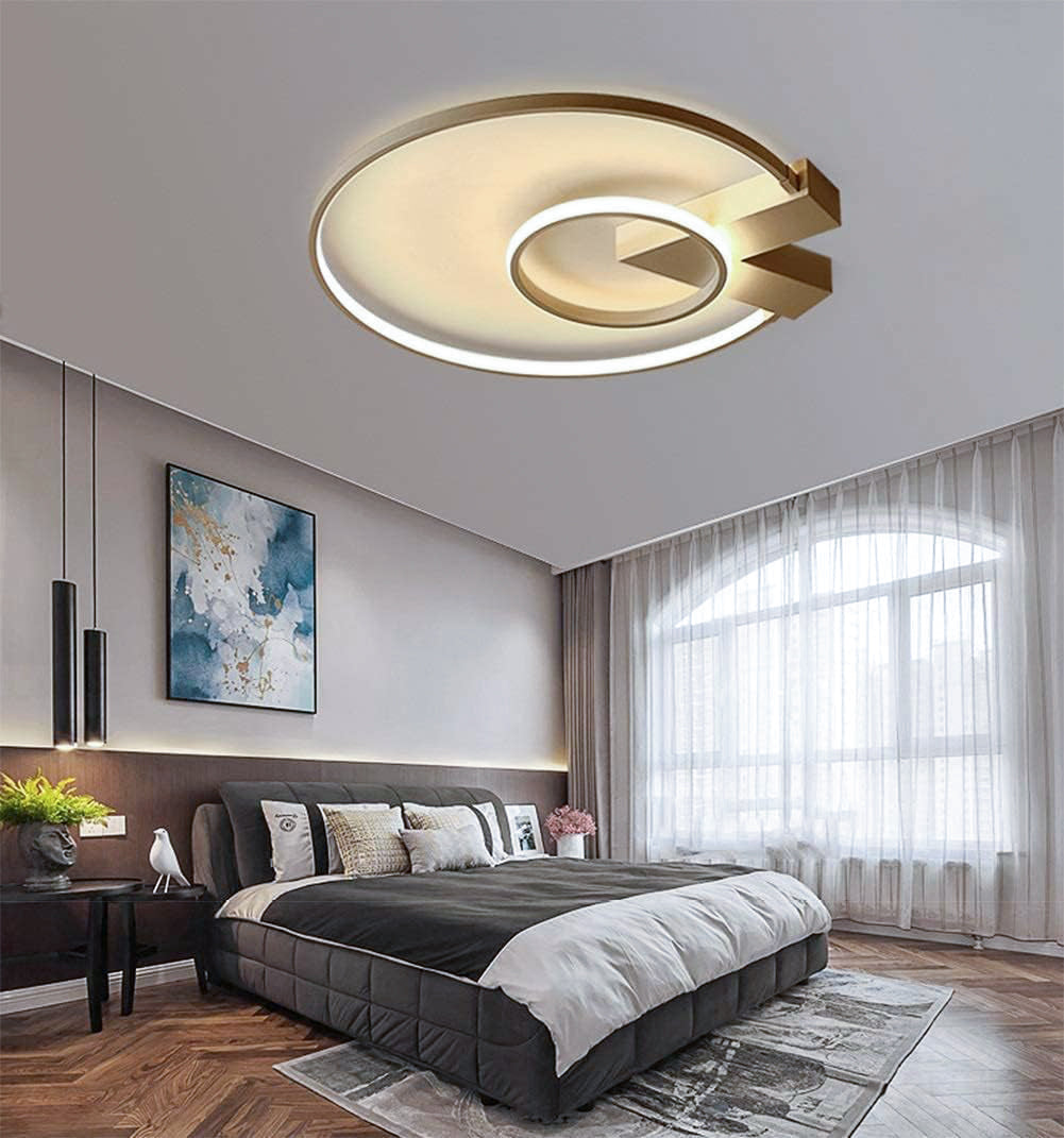 TEKHOME Lampada da soffitto a LED 50 cm 32 W Lampada da soggiorno Lampadario in ferro battuto PN-04