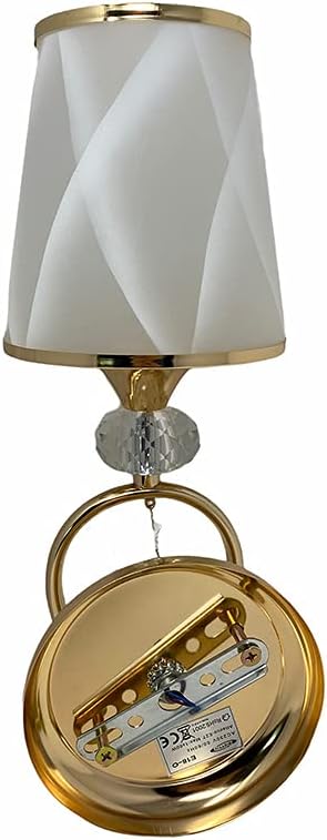 TEKHOME Applique da Parete Classica con Braccio Orientabile, Design Vintage, Attacco E27 60W, per Interni, Disponibile in Oro e Argento, Metallo e Vetro (Senza Lampadina) E18