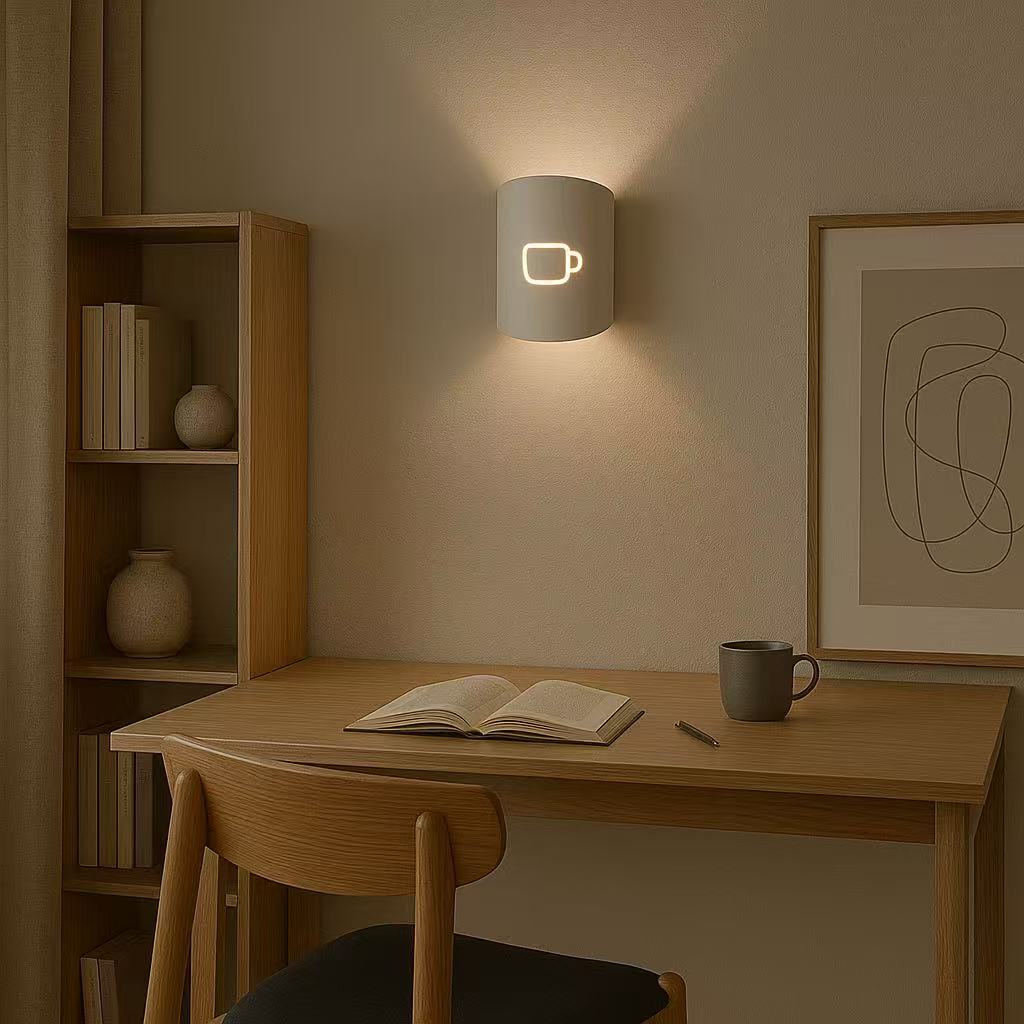 TEKHOME Applique da muro design caffè G9, lampada da parete moderna in metallo e ceramica, 1XG9, colore nero o bianco, per soggiorno cucina bar AQ45