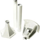 Lampione da Giardino da Esterno IP44, Attacco E27, Palo da 86cm in Alluminio, Bianco/Grigio Scuro 819PB-B860