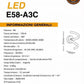 TEKHOME Applique LED da Parete 9W E58-A3C, Argento, Dimmerabile, 3 Colori Selezionabili 3000K-4000K-6500K, Design Moderno a Onde per Camera, Soggiorno e Corridoio
