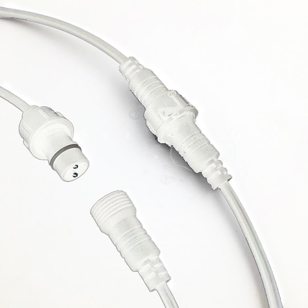 Catena Luminosa E27 Esterno IP54 con Portalampada, Collegabile, per Giardino Terrazzo Festa – Varianti 10 e 15 Luci Nero/Bianco P01-S01