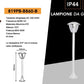 Lampione da Giardino da Esterno IP44, Attacco E27, Palo da 86cm in Alluminio, Bianco/Grigio Scuro 819PB-B860