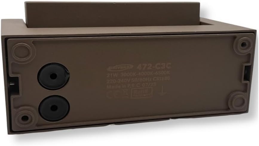 Applique LED da Esterno 21W IP65 CCT-Switch 3000K-4000K-6500K, Lampada da Parete Moderna in Alluminio e Vetro, Impermeabile per Facciata, Giardino e Balcone 472