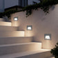 Segnapasso da Incasso LED 3W IP65 CCT-Switch – Lampada da Parete per Scale e Corridoi, Luce Selezionabile 3000K-6500K, Alluminio e Vetro, Impermeabile da Esterno e Interno ES49