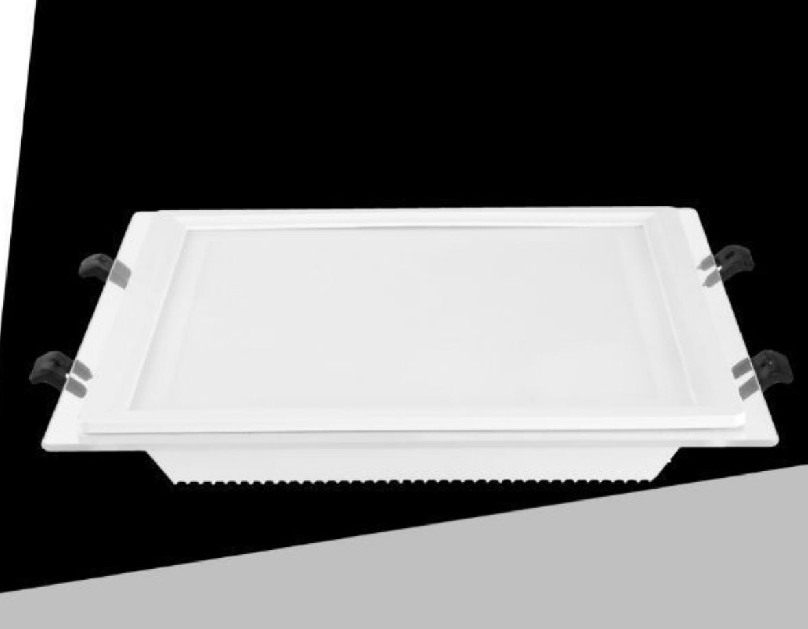 Pannello LED da Incasso Quadrato 24W 2400LM, 3 Temperature Colore Selezionabili 3000K 4000K 6500K, Faretto LED 240x240mm, Foro 205x205mm, Fascio 120°, CRI≥80, IP20, 1 Pezzo, P-205E-Q3C