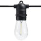 Catena Luminosa E27 Esterno IP54 con Portalampada, Collegabile, per Giardino Terrazzo Festa – Varianti 10 e 15 Luci Nero/Bianco P01-S01
