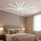 Plafoniera LED 56W Moderna a Soffitto, Luce CCT 3000K-4000K-6500K Selezionabile, Design Creativo Bianco, Lampada da Soffitto per Soggiorno Camera da Letto, PN-35B3C