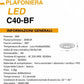 TEKHOME Plafoniera Lampadario da soffitto a led con Luci cerchio tonda Design Stile Moderno Lampada per Camera Cucina Salotto Locali Commerciali C40