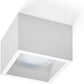 Plafoniera in Gesso da Soffitto Quadrata, Attacco GX53, Max 15W, Verniciabile, IP20 – Bianco – GS-C38-1