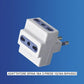 5PZ Adattatore Spina Italiana 16A con 3 Prese Bipasso 10/16A, Presa Multipla Compatta 250V per Casa e Ufficio – XSL1104
