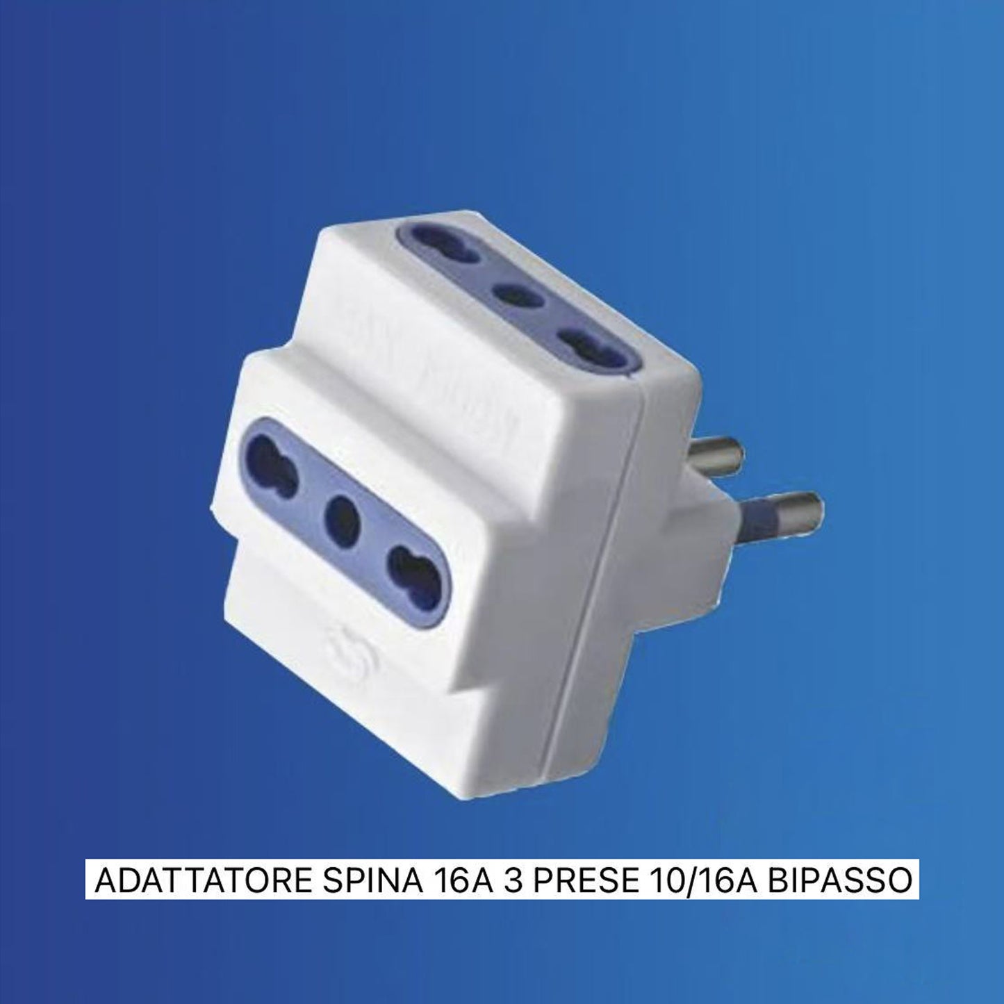 5PZ Adattatore Spina Italiana 16A con 3 Prese Bipasso 10/16A, Presa Multipla Compatta 250V per Casa e Ufficio – XSL1104