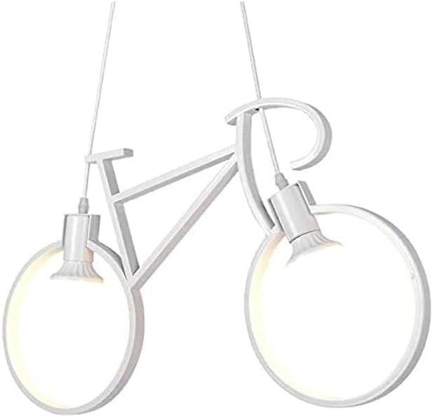 lampadario pendente bike LED lampada a sospensione bicicletta arredamento moderno doppio portalampada attacco E27 luci intercambiabili  A10