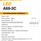 Lampadario LED a Sospensione Nero 36w A69-3C