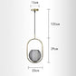 Lampadario a sospensione sospeso ovale sfera luce led E27 in metallo oro pendente semplice design moderno minimal minimalista per camera soggiorno LP-09