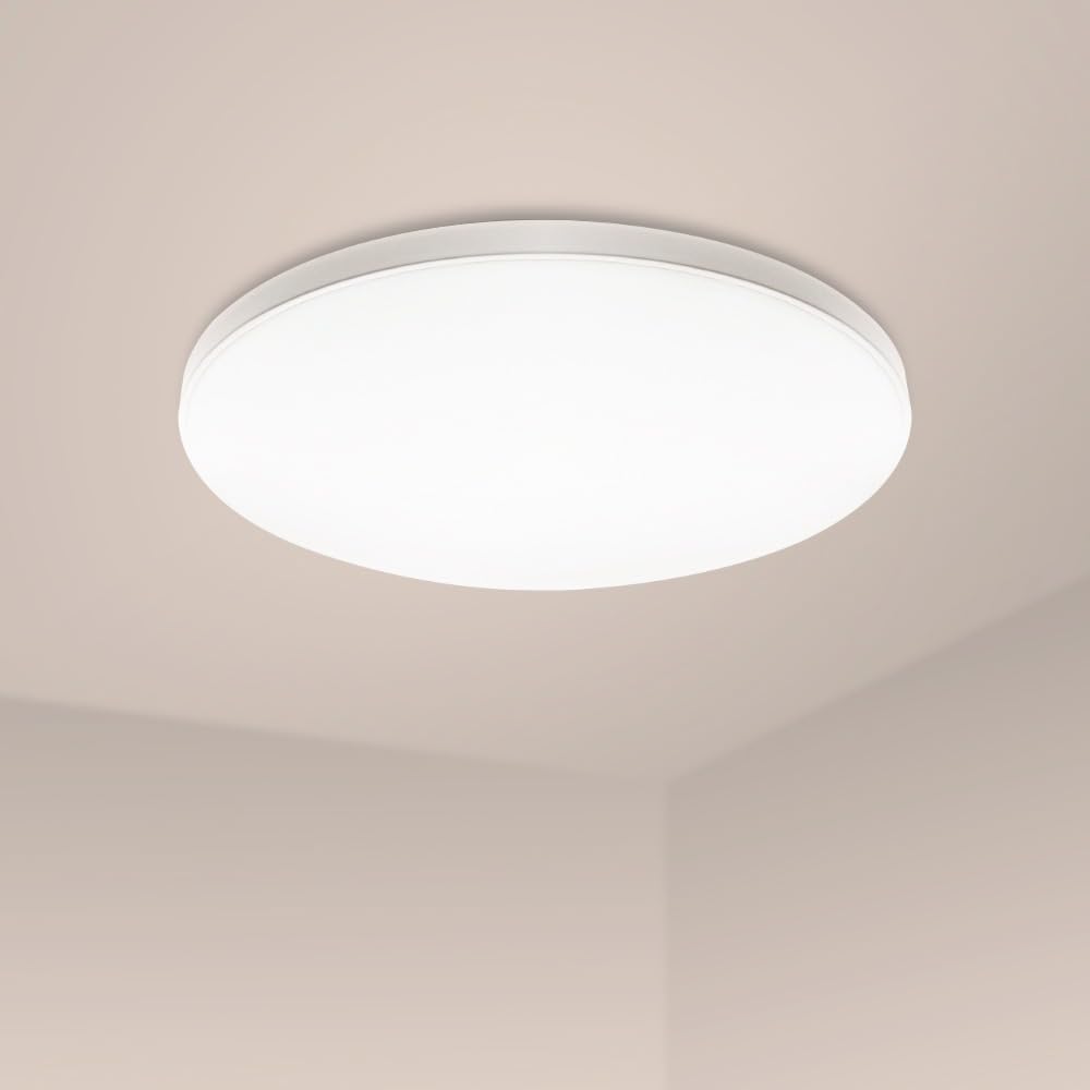 TEKHOME Plafoniera LED 18/32/42W, Lampada da soffitto per bagno IP44, 1440/2430/3620 lumen, 3colore della luce per Bagno, Cucina, Balcone ES-PN
