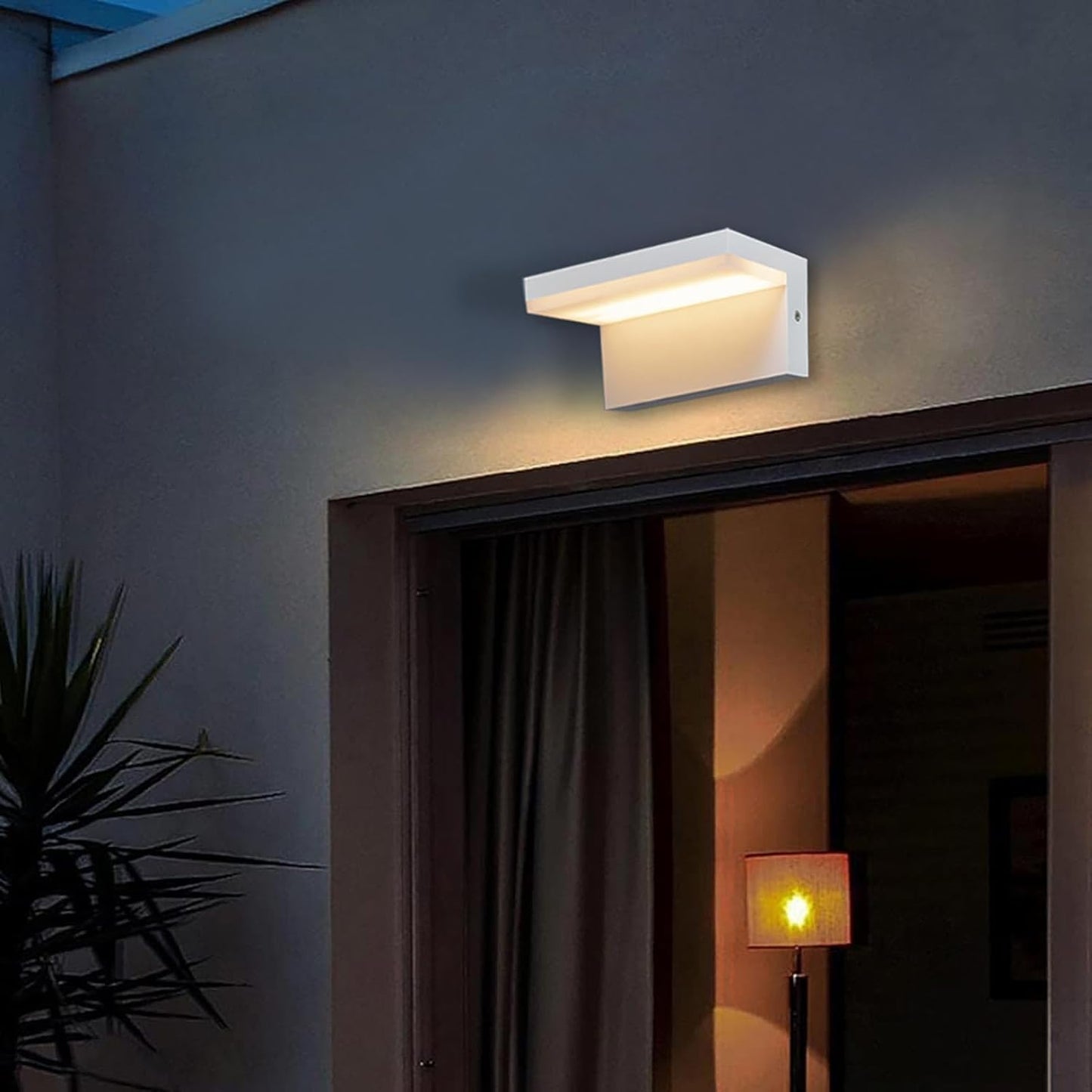 Applique da Esterno LED 10W IP54 – Lampada da Parete Moderna in ABS+PC, 1000LM, 3 Colori CCT Regolabile, Colore Nero o Bianco, per Facciate, Giardini e Balconi B82