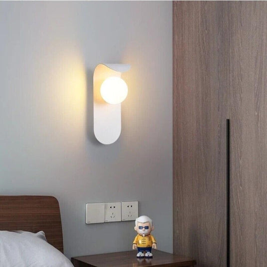 TEKHOME Applique da muro G9 design moderno bianco e bronzo, lampada da parete decorativa interna 1xG9 max 10W, metallo e vetro AQ46