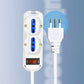 2 Pezzi Multipresa Bipasso e Schuko 10/16A, 6 Prese Totali, con Protezione da Sovraccarico, Spina Italiana 10A, Interruttore ON/Off, Cavo 1,5 m, Bianca– XSL2612