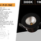 5 Pezzi,Faretti LED da Incasso 1W, Foro Ø32 mm, 80 lm, Luce 3000K/4000K/6500K o Rosso/Verde/Blu, Fascio 30°, AC 110-240V, Corpo in Alluminio, Modello P-31