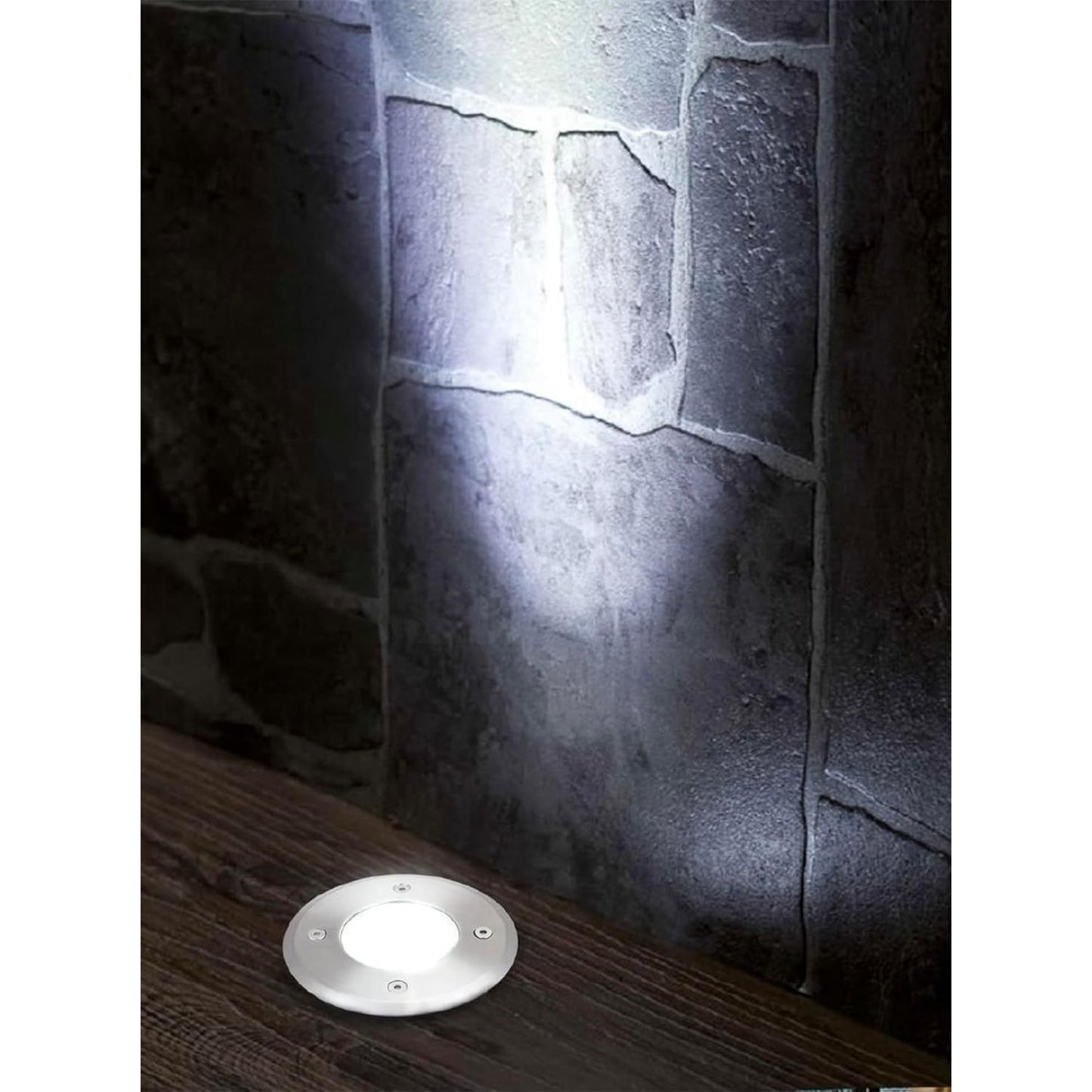 Faretto da Incasso a Terra GU10 IP67, Luce da Esterno Calpestabile, Segnapasso da Incasso Pavimento in Acciaio Inox e Alluminio, Compatibile Lampadina GU10, 35W Max, Ideale per Giardino e Vialetti R108-N