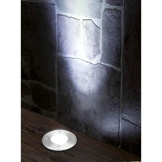Faretto da Incasso a Terra GU10 IP67, Luce da Esterno Calpestabile, Segnapasso da Incasso Pavimento in Acciaio Inox e Alluminio, Compatibile Lampadina GU10, 35W Max, Ideale per Giardino e Vialetti R108-N
