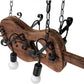 LAMPADARIO A SOSPENSIONE COUTRY RUSTICO IN LEGNO A FORMA DI CHITARRA CON 6 ATTACCHI E27  A53