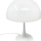 Lampada da Tavolo  E27 – Design Moderno a Fungo, Lampada da Comodino/Scrivania, Metallo e Resina, Colore Bianco, Max 60W D12-B