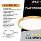 TEKHOME Plafoniera LED Soffitto 36/45W,3colore 3600/4950LM IP40 Impermeabile Rotonda Ø48/60CM Lampadario LED Moderna Luce Soffitto per Cameretta, Cucina, Soggiorno, Balcone -LV