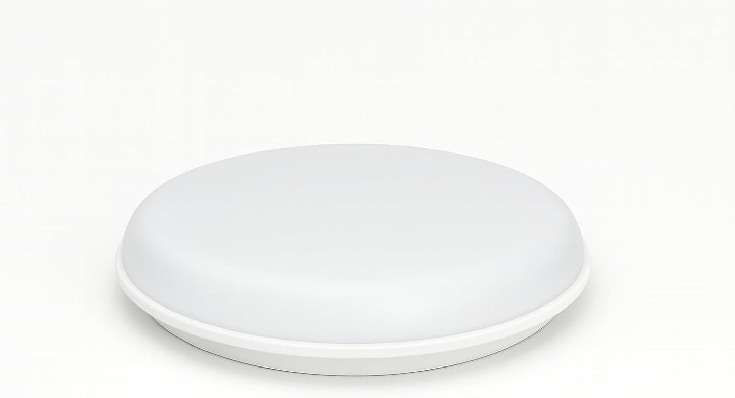 Plafoniera LED da Soffitto Esterno 24W IP65 – Lampada Impermeabile per Balcone, Garage e Corridoio, 2700LM, in ABS+PS, Luce Calda/Naturale/Fredda ES52